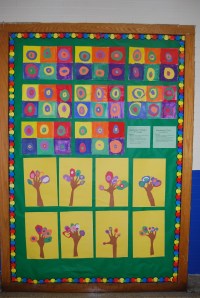 Kindergarten & 3rd Grade Bulletin Board "Kandinsky"